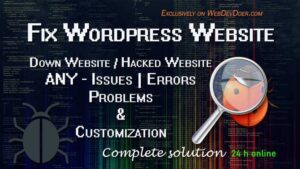wordpress bug fixing service