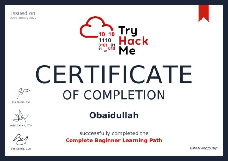 complete beginner tryhackme