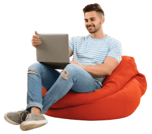 man holding laptop webdevdoer design