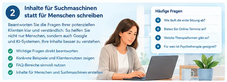 Inhalte für Suchmaschinen statt für Menschen schreiben
