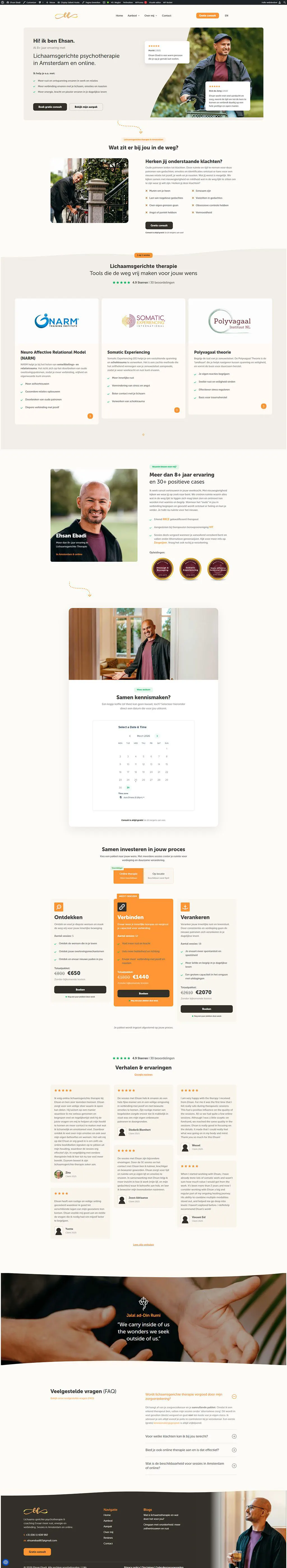 Therapy website SEO project for a practice in Amsterdam Netherlands