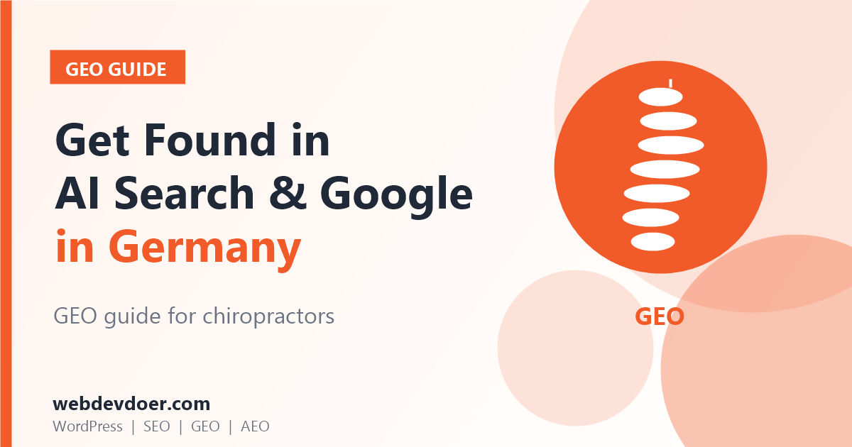 Chiropractor GEO guide: get found in AI search and Google in Germany