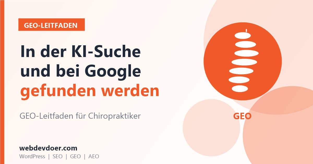 GEO-Leitfaden für Chiropraktiker: in der KI-Suche und bei Google gefunden werden