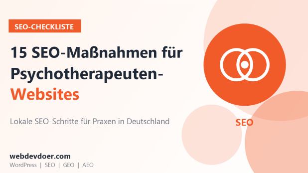 SEO-Checkliste für Psychotherapeuten: 15 Maßnahmen für Praxiswebsites