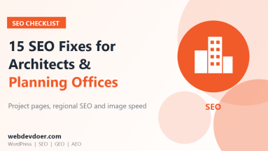 Architect SEO checklist: 15 fixes for planning offices in Germany
