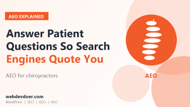 AEO for chiropractors: answer patient questions so search engines quote you