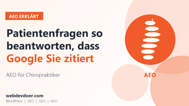 AEO für Chiropraktiker: Patientenfragen so beantworten, dass Google Sie zitiert