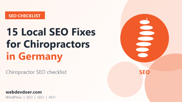 Chiropractor SEO checklist: 15 local SEO fixes for practices in Germany